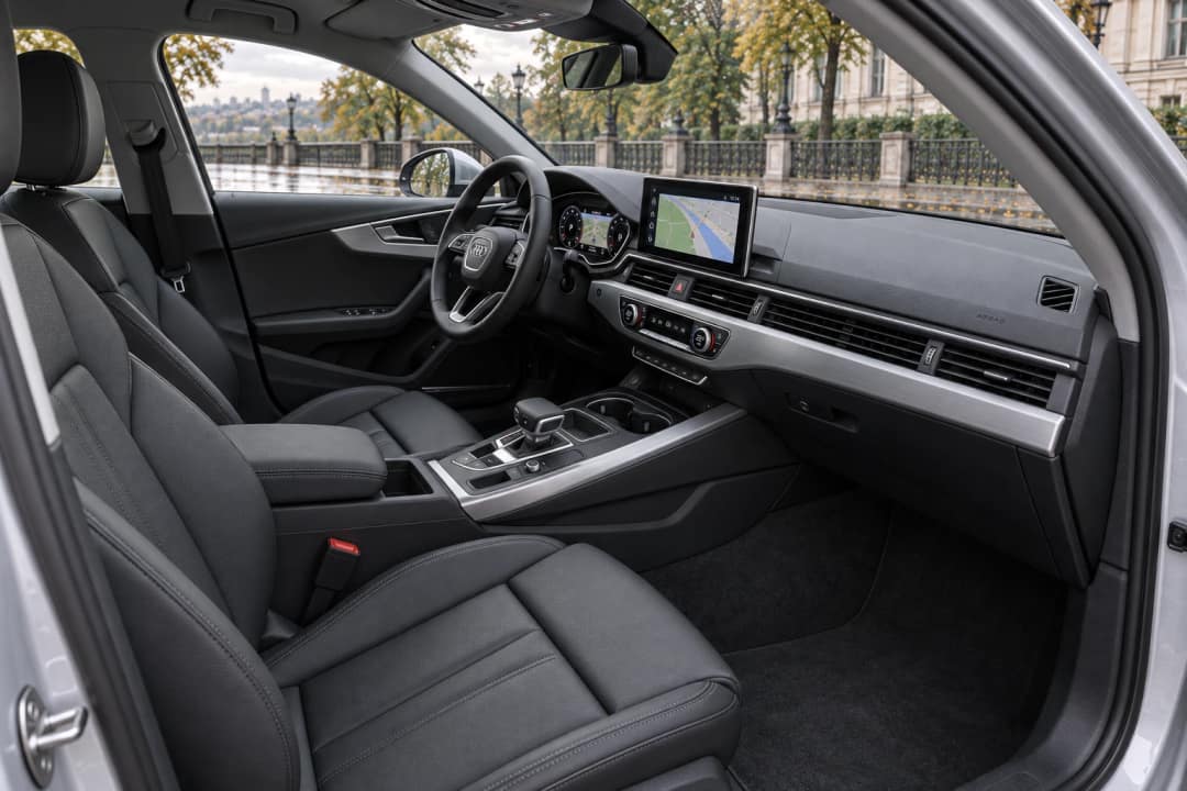 Audi A4 в оренду у Львові — салон, передній ряд