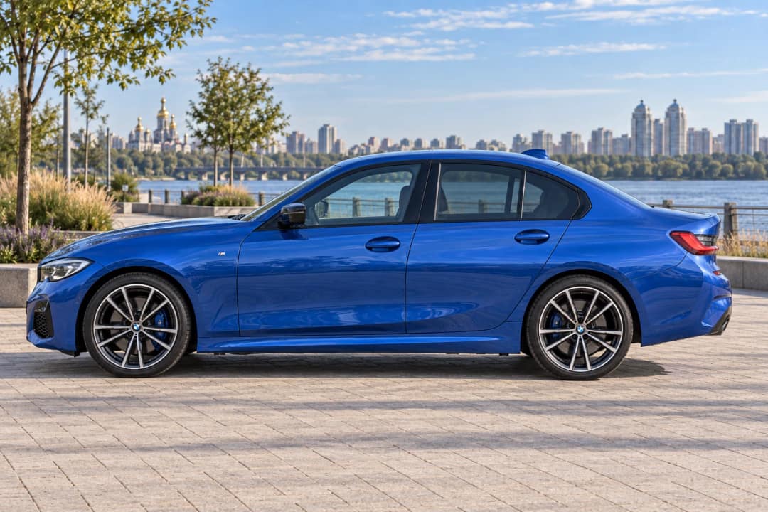 BMW 320 в аренду в Киеве&nbsp;— вид сбоку