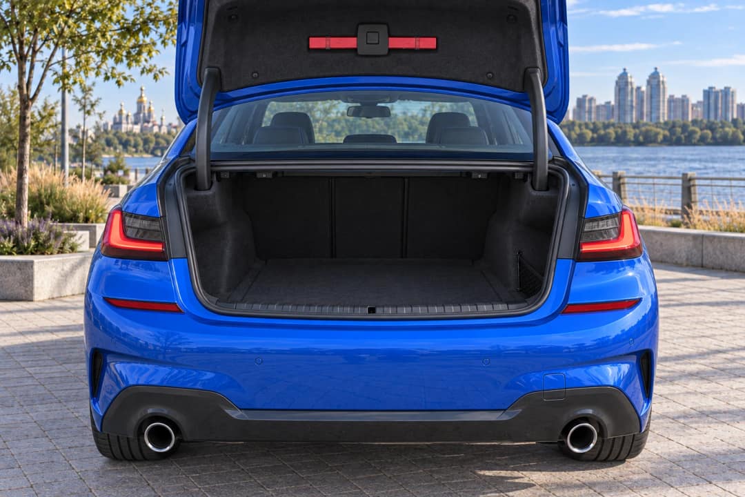 BMW 320 в аренду в Киеве&nbsp;— багажник