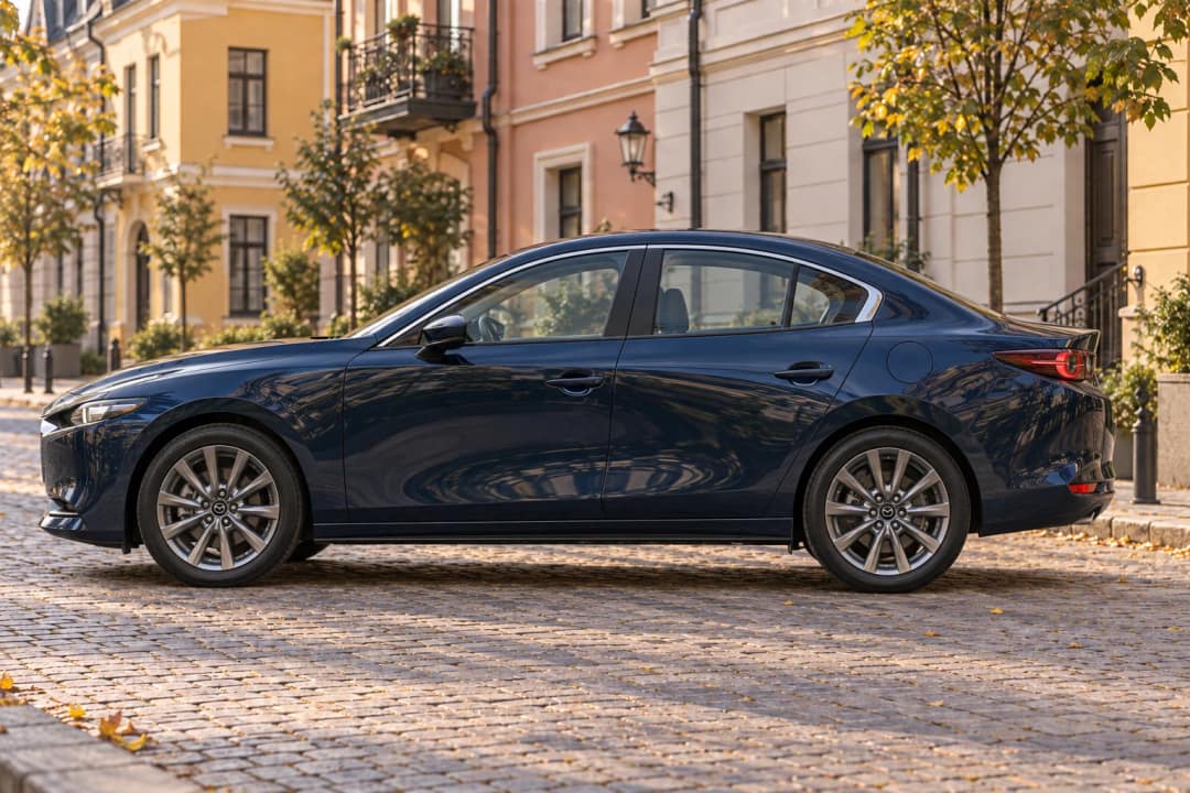 Mazda 3 в аренду в Киеве&nbsp;— вид сбоку