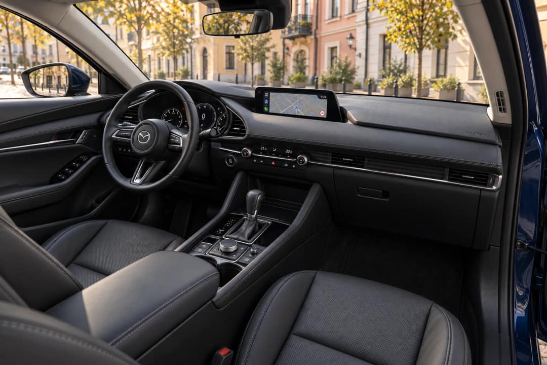 Mazda 3 в аренду в Киеве&nbsp;— салон, передний ряд