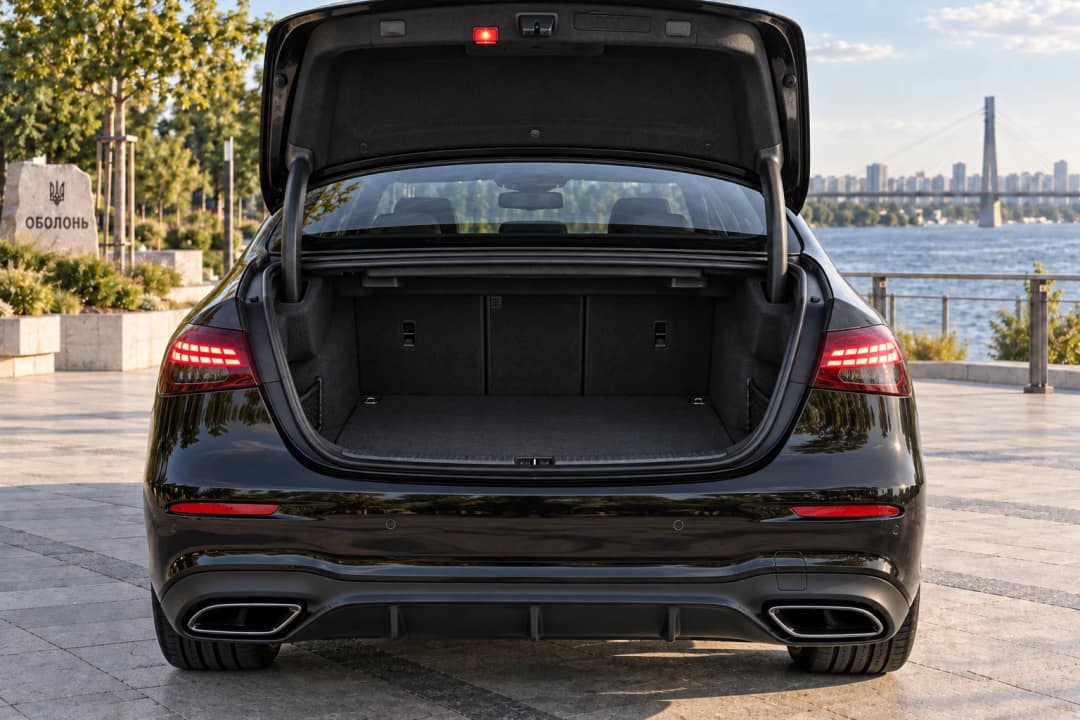 Mercedes E350 в оренду у Києві&nbsp;— багажник