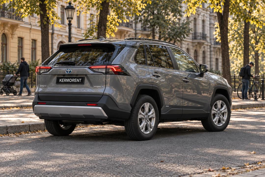 Toyota RAV4 Hybrid for rent in Kyiv — rear view