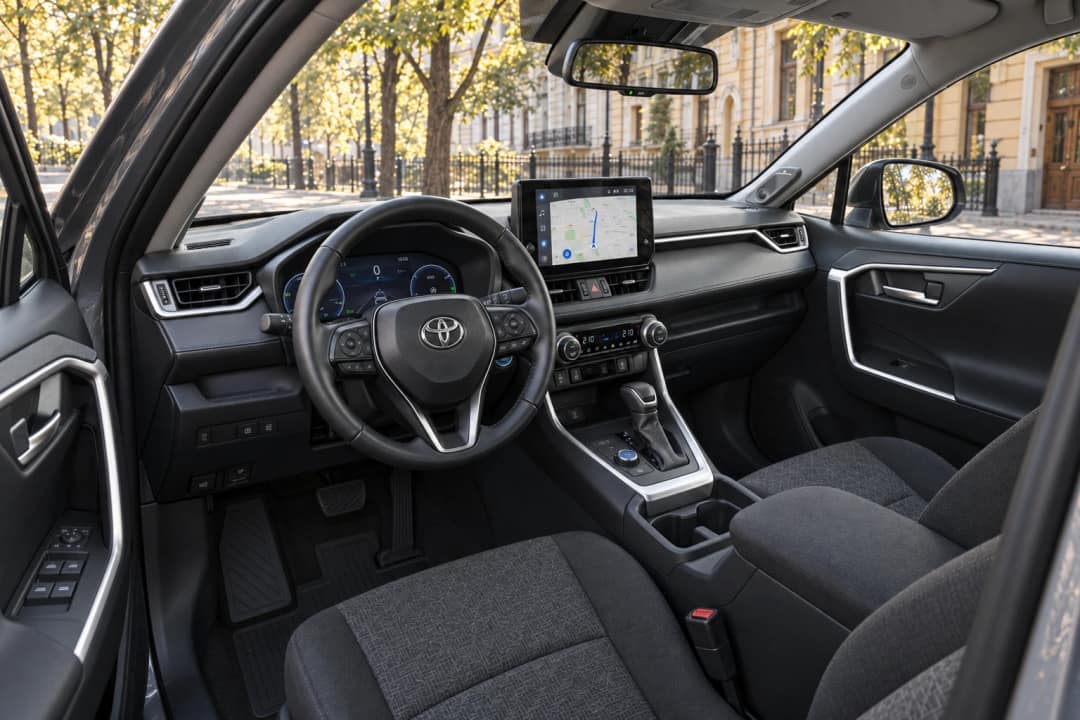 Toyota RAV4 Hybrid for rent in Kyiv — interior, front seats