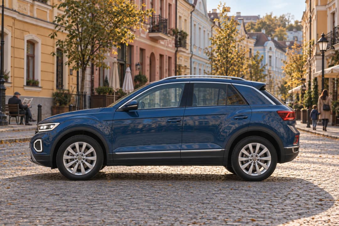 VW T-Roc for rent in Kyiv — side view