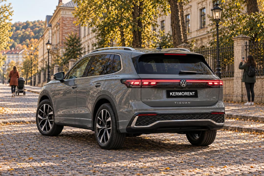 VW Tiguan в оренду у Львові&nbsp;— вигляд ззаду