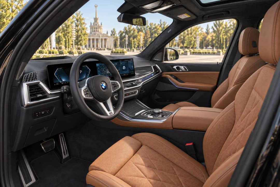 BMW X5, 2026 for rent in Kyiv — interior, front seats