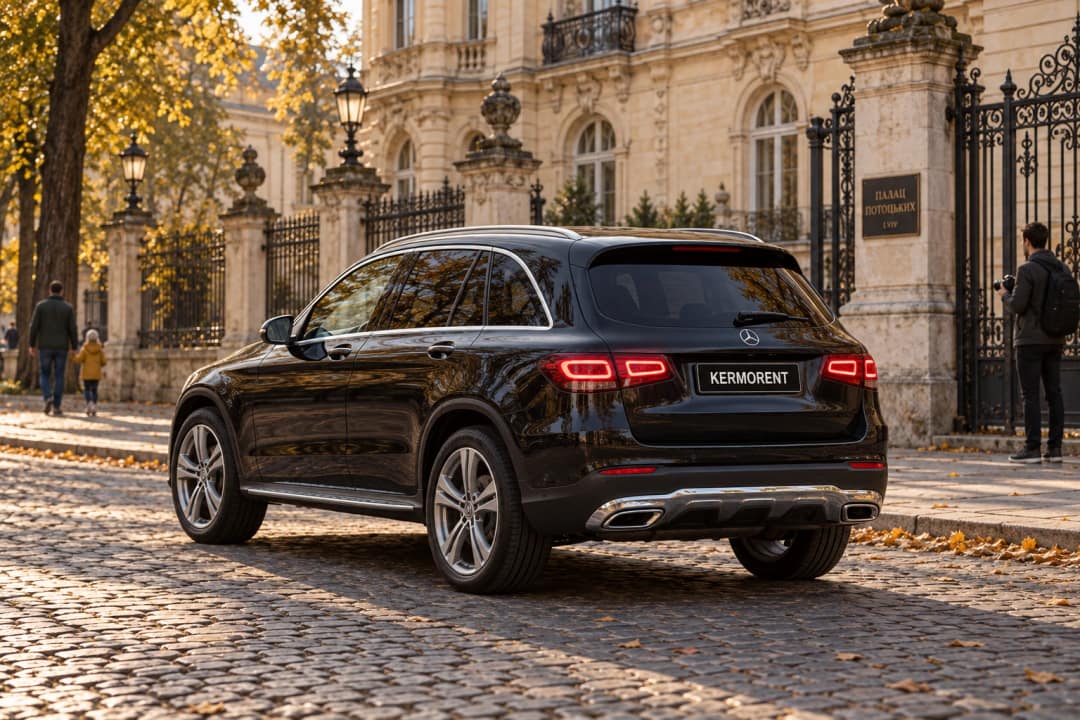 Mercedes GLC в оренду у Львові — вигляд ззаду